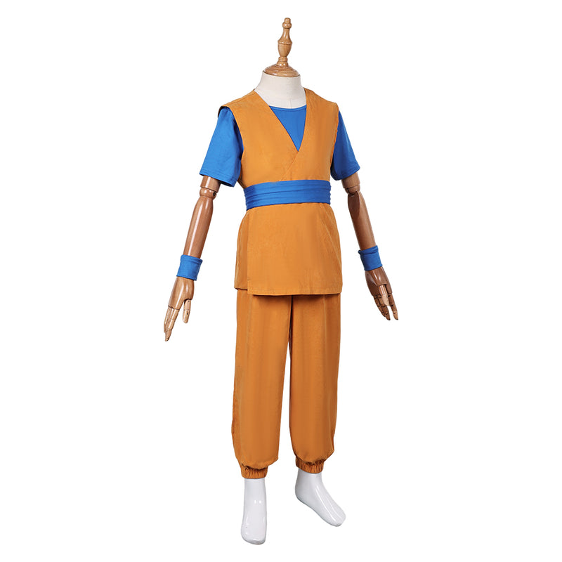 Dragon Ball DAIMA 2024 Anime Son Goku Kids Children Yellow Outfit Cosplay Costume