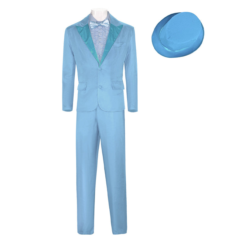 Dumb and Dumber Movie Harry Dunne Blue Suit Party Carnival Halloween Cosplay Costume