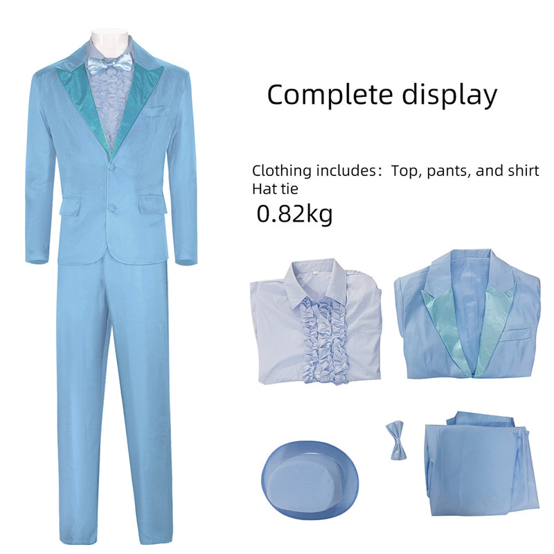 Dumb and Dumber Movie Harry Dunne Blue Suit Party Carnival Halloween Cosplay Costume