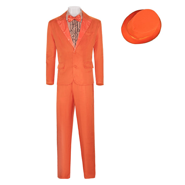 Dumb and Dumber Movie Lloyd Christmas Orange Suit Party Carnival Halloween Cosplay Costume