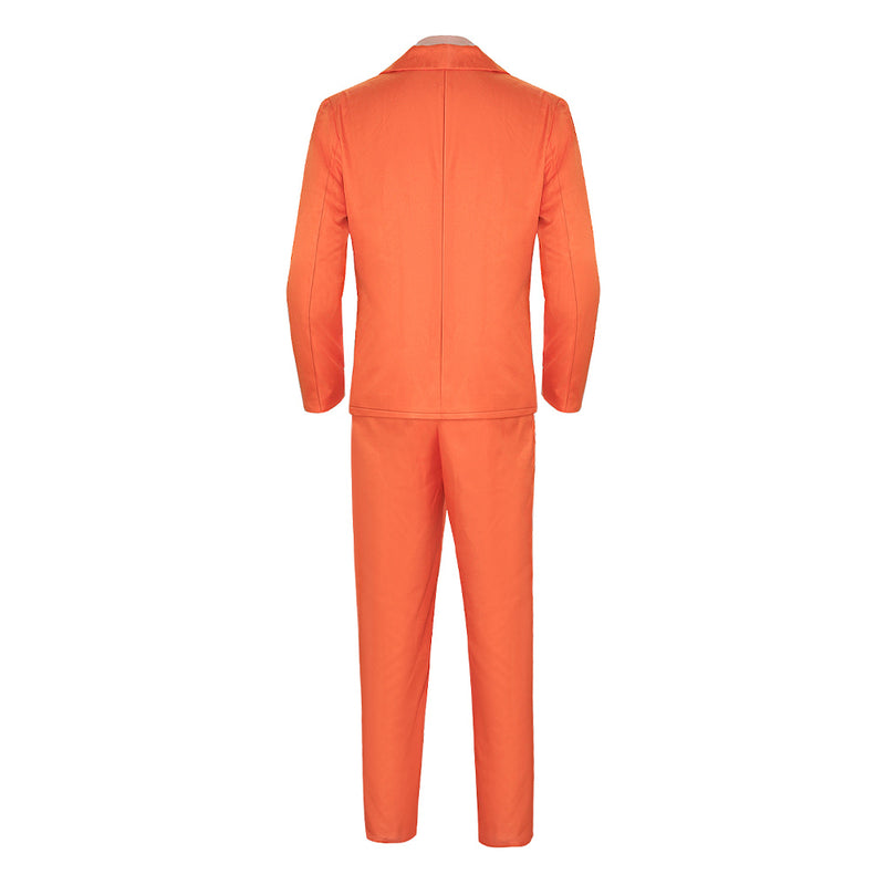 Dumb and Dumber Movie Lloyd Christmas Orange Suit Party Carnival Halloween Cosplay Costume