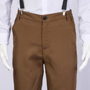 Edward Scissorhands Movie Edward Brown Outfit Party Carnival Halloween Cosplay Costume