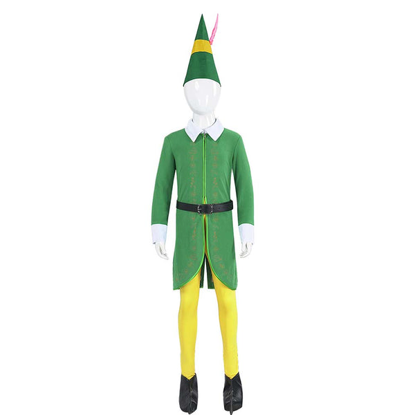 Elf: Buddy's Musical Christmas Buddy Kids Children Green Outfit Party Carnival Halloween Cosplay Costume