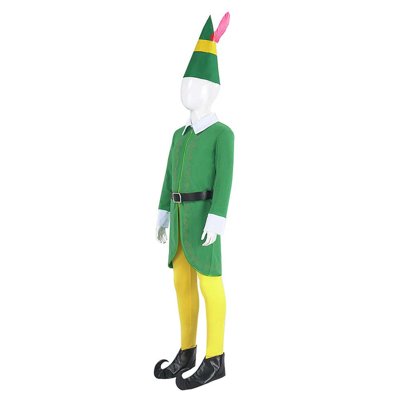 Elf: Buddy's Musical Christmas Buddy Kids Children Green Outfit Party Carnival Halloween Cosplay Costume