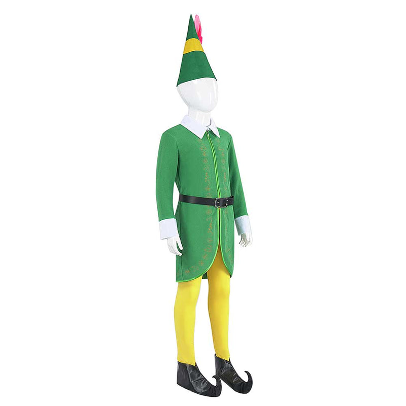 Elf: Buddy's Musical Christmas Buddy Kids Children Green Outfit Party Carnival Halloween Cosplay Costume