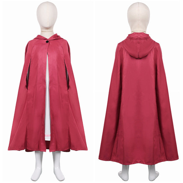 Ernest & Celestine: A Trip to Gibberitia Celestine Kids Children Red Outfit With Cloak Cosplay Costume