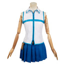 Fairy Tail Anime Lucy Heartfilia Women Blue Dress Party Carnival Halloween Cosplay Costume