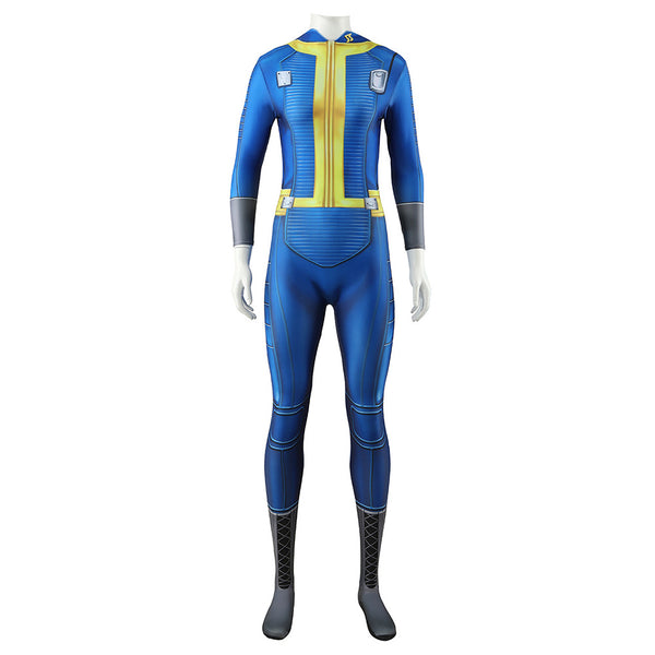 Fallout TV Lucy Women Vault 33 Blue Jumpsuit Party Carnival Halloween Cosplay Costume