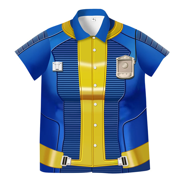 Fallout TV Vault 111 Dweller Lucy Blue Shirt Party Carnival Halloween Cosplay Costume