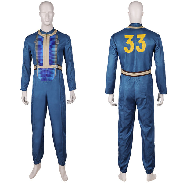 Fallout TV Vault 33 Dweller Blue Cosplay Jumpsuit Party Carnival Halloween Cosplay Costume