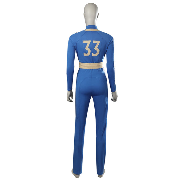 Fallout TV Vault 33 Dweller Women Blue Jumpsuit Party Carnival Halloween Cosplay Costume