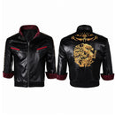 FF Cloud Black Leather Coat Carnival Halloween Cosplay Costume