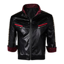 FF Cloud Black Leather Coat Carnival Halloween Cosplay Costume