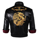 FF Cloud Black Leather Coat Carnival Halloween Cosplay Costume