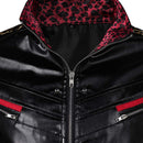 FF Cloud Black Leather Coat Carnival Halloween Cosplay Costume