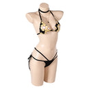 FF Tifa Lockhart Women Black Bikini Set Swimsuit Carnival Halloween Cosplay Costume