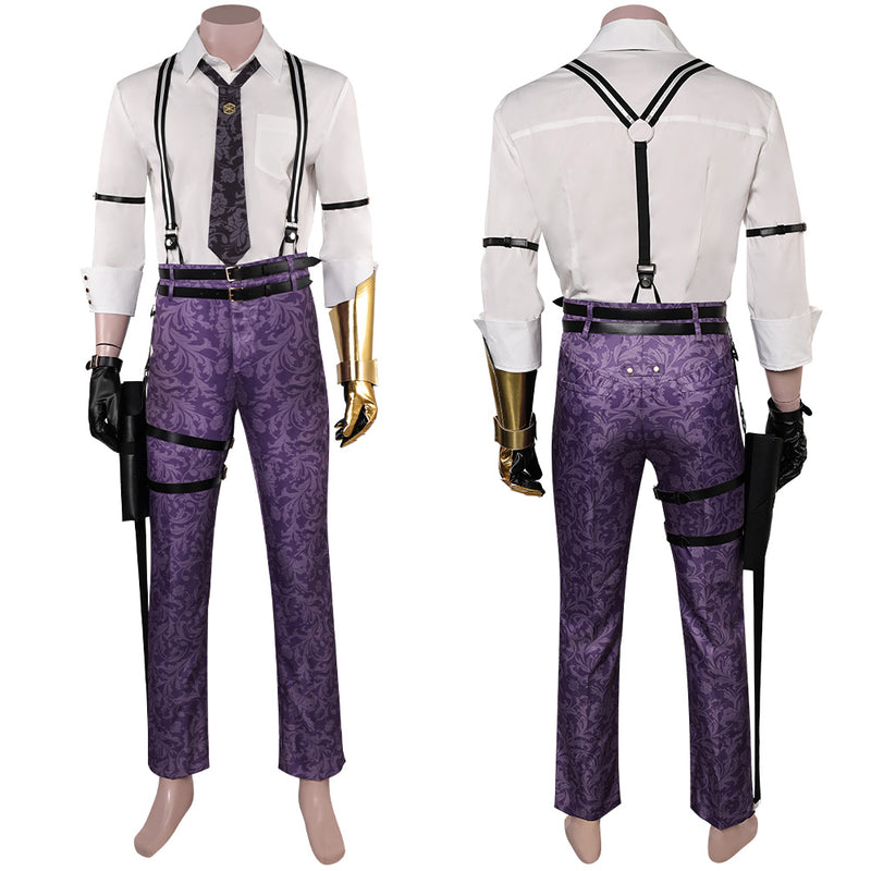 FF Vincent Valentine Purple Outfit Carnival Halloween Cosplay Costume