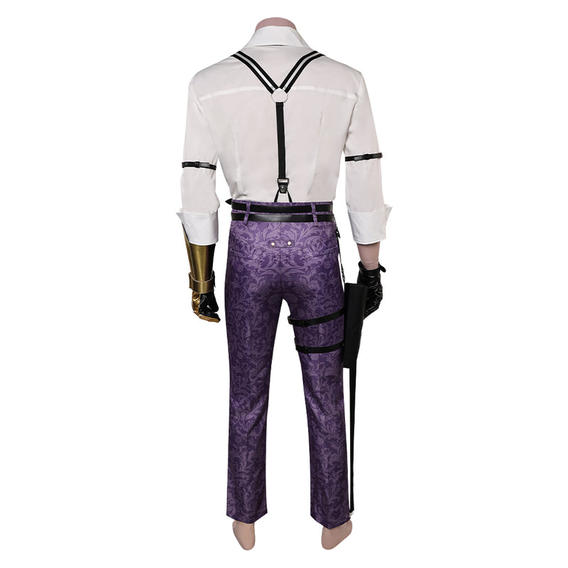 FF Vincent Valentine Purple Outfit Carnival Halloween Cosplay Costume