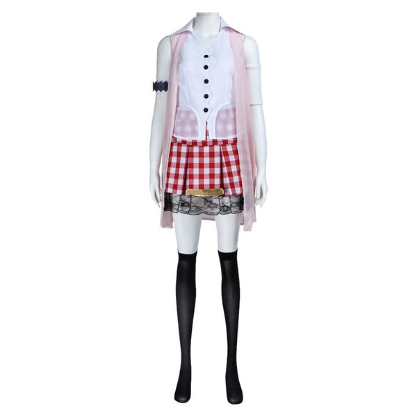 FF XIII Eclair Farron Lighting Women Pink Uniform JK Halloween Carnival Party Cosplay Costume