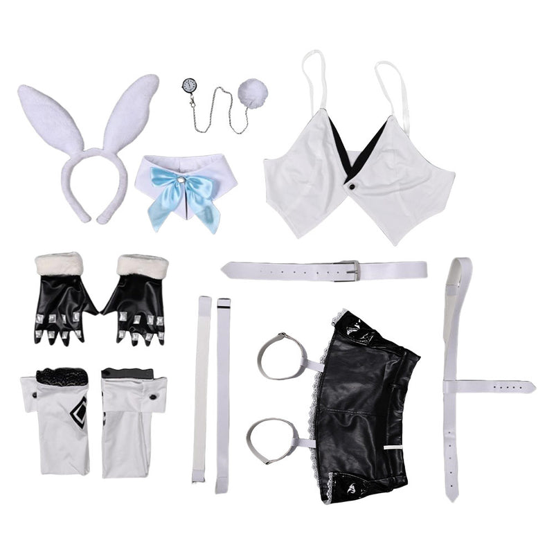 Final Fantasy VII Ever Crisis Game Tifa Lockhar Women White Bunny Girl Outfit Cosplay Costume