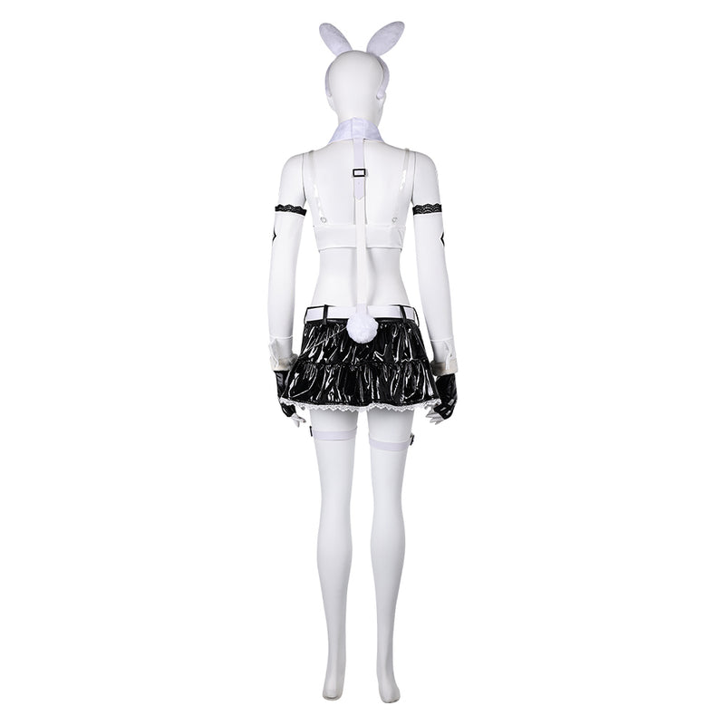 Final Fantasy VII Ever Crisis Game Tifa Lockhar Women White Bunny Girl Outfit Cosplay Costume