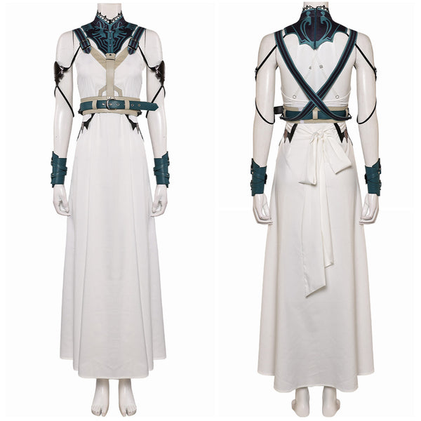 Final Fantasy VII Game Aerith Gainsborough Women Dress Set Party Carnival Halloween Cosplay Costume