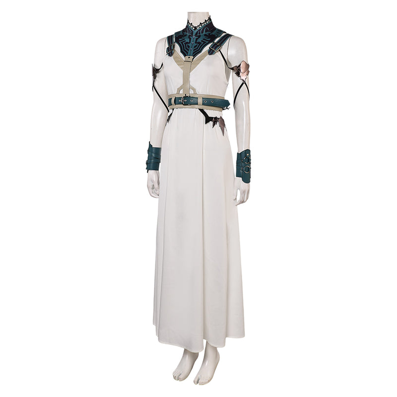 Final Fantasy VII Game Aerith Gainsborough Women Dress Set Party Carnival Halloween Cosplay Costume