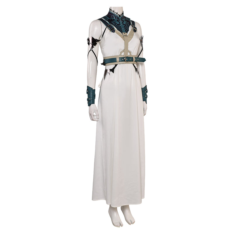 Final Fantasy VII Game Aerith Gainsborough Women Dress Set Party Carnival Halloween Cosplay Costume