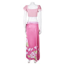 Final Fantasy VII Game Aerith Gainsborough Women Pink Beach Dress Party Carnival Halloween Cosplay Costume