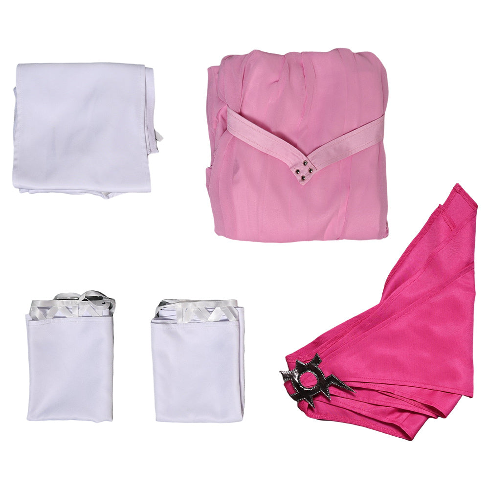 FF Aerith Gainsborough Women Pink Outfit Carnival Halloween Cosplay Costume