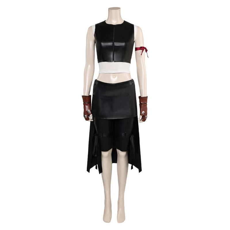 Final Fantasy VII Game Tifa Lockhart Women Black Outfit Party Carnival Halloween Cosplay Costume