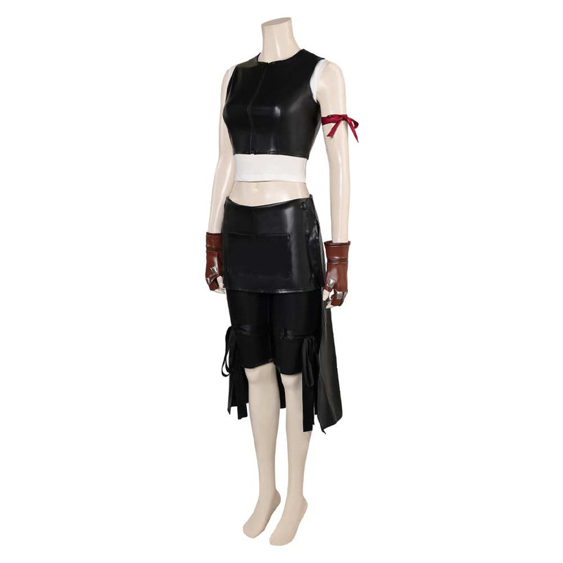 Final Fantasy VII Game Tifa Lockhart Women Black Outfit Party Carnival Halloween Cosplay Costume