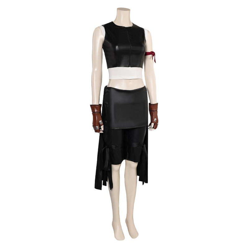 Final Fantasy VII Game Tifa Lockhart Women Black Outfit Party Carnival Halloween Cosplay Costume