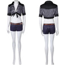 Final Fantasy VII Game Tifa Lockhart Women Black Striped Sunscreen Outfit Cosplay Costume