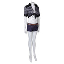 Final Fantasy VII Game Tifa Lockhart Women Black Striped Sunscreen Outfit Cosplay Costume