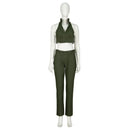 Final Fantasy VII Game Tifa Lockhart Women Green Cowboy Suit Party Carnival Halloween Cosplay Costume