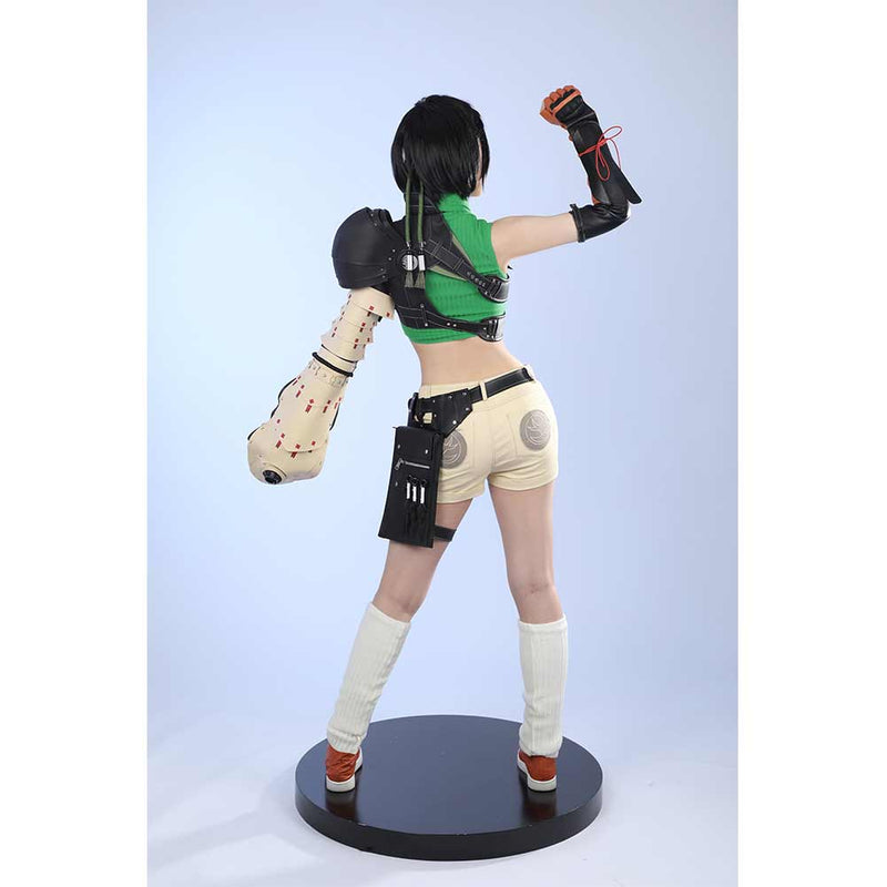 Final Fantasy VII Game Yuffie Kisaragi Women Green Set Party Carnival Halloween Cosplay Costume