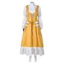 Final Fantasy XVI Game Aerith Gainsborough Women Yellow Dress Party Carnival Halloween Cosplay Costume
