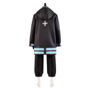 Fire Force 2025 Shinra Kusakabe Black Top Pants Set Carnival Halloween Cosplay Costume