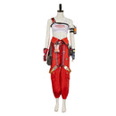 FragPunk Nitro Women Red Orange Outfit Carnival Halloween Cosplay Costume