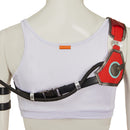 FragPunk Nitro Women Red Orange Outfit Carnival Halloween Cosplay Costume