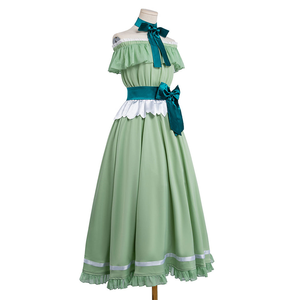 costume with green dress Frieren Party Outfit Women Halloween Carnival Party Cosplay ZAPAKA Women White Formal clothing-collection 10 for girls Add Size:12XL