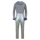 Funny Valentine Silver Leather Outfit Set Men Halloween Carnival Party Cosplay Costume