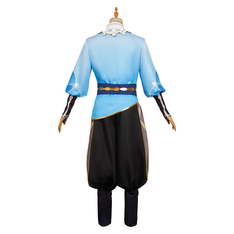 Genshin Impact Aether Blue Outfit Carnival Halloween Cosplay Costume