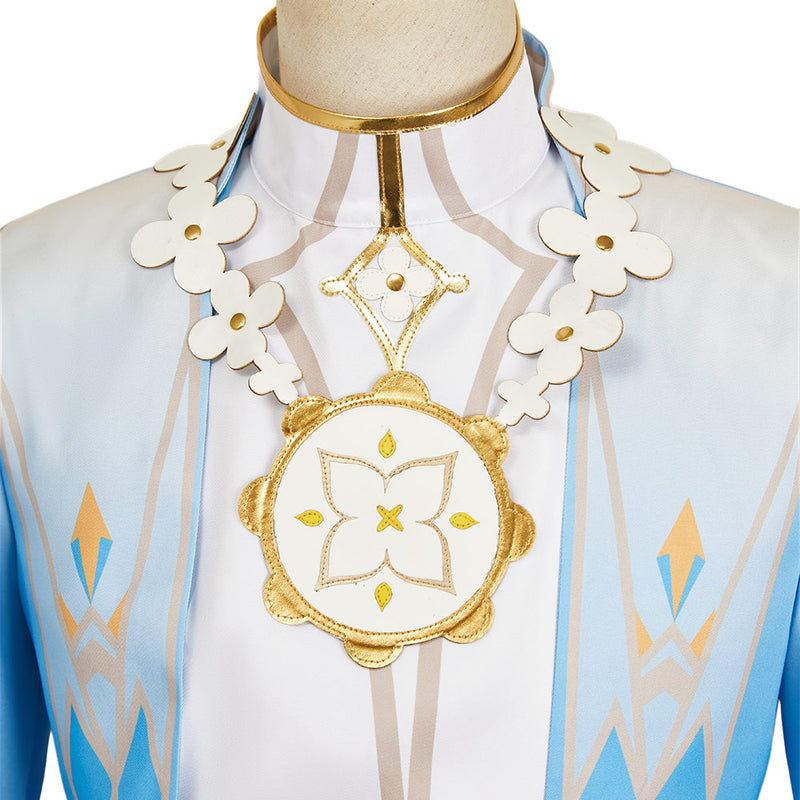 Genshin Impact Aether Blue Outfit Carnival Halloween Cosplay Costume