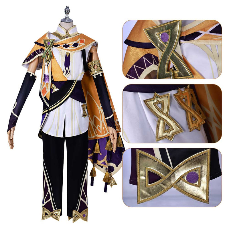 Genshin Impact Game Sethos Orange Outfit Party Carnival Halloween Cosplay Costume