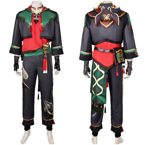 Genshin Impact Game Yip Gaming Black Outfit Party Carnival Halloween Cosplay Costume