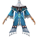 Genshin Impact Lan Yan Women Blue Outfit Carnival Halloween Cosplay Costume