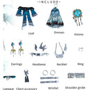 Genshin Impact Lan Yan Women Blue Outfit Carnival Halloween Cosplay Costume