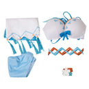 Genshin Impact Lumine Women White Blue Swimsuit Party Carnival Halloween Cosplay Costume